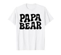 Papa Bear Typographie rétro Cadeau T-Shirt