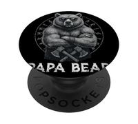Papa Bear Viking Bear Warrior Odin Berserker Vikings Mythes PopSockets PopGrip Adhésif