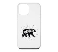 Papa Bear Vintage Sunburst Dad Daddy Papo Fathers Day Coque pour iPhone 12 Mini