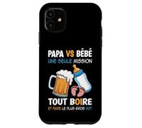 Papa Bébé Une Seule Mission Message Drôle Père Nouveau Né Coque pour iPhone 11