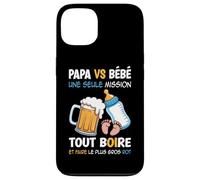 Papa Bébé Une Seule Mission Message Drôle Père Nouveau Né Coque pour iPhone 13