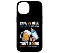 Papa Bébé Une Seule Mission Message Drôle Père Nouveau Né Coque pour iPhone 14