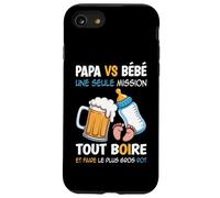 Papa Bébé Une Seule Mission Message Drôle Père Nouveau Né Coque pour iPhone SE (2020) / 7 / 8