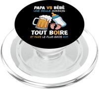 Papa Bébé Une Seule Mission Message Drôle Père Nouveau Né PopSockets PopGrip pour MagSafe