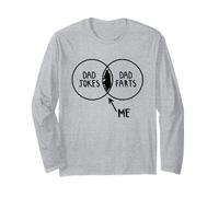 Papa Blagues Dad Farts Diagramme de Venn Toilettes Humour Péter Gag Manche Longue
