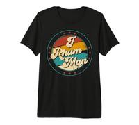 Papa Cadeau Alcool Père Papa I Rhum Man Rétro T-Shirt Haut de Gamme