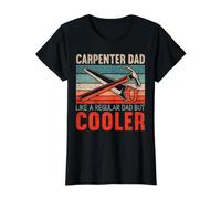 Papa Charpentier comme Un père Ordinaire mais Une menuiserie Plus Cool T-Shirt Graphique avec Valeur, Femme, Noir, M