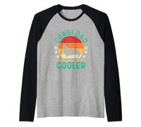 Papa Corgi comme Un père Normal mais Plus Cool pour la fête des pères Manche Raglan