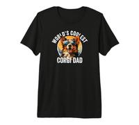 Papa Corgi Le Plus Cool du Monde Pembroke Welsh Corgi Dad T-Shirt Haut de Gamme