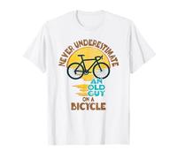 Papa Cycling Never Underestimate an Old Guy on a Bicycle T-Shirt
