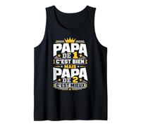 Papa De 1 C'est Bien mais Papa De 2 C'est Mieux Cadeau Papy Débardeur