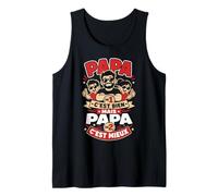 Papa De 1 C'est Bien mais Papa De 2 C'est Mieux Cadeau Papy Débardeur