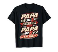 Papa De 1 C'est Bien mais Papa De 2 C'est Mieux Cadeau Papy T-Shirt