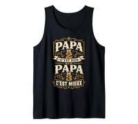 Papa De 2 C'est Bien mais Papa De 3 C'est Mieux Cadeau Papy Débardeur