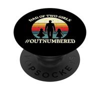 Papa de 2 Filles en infériorité numérique pour la fête des pères PopSockets PopGrip Adhésif