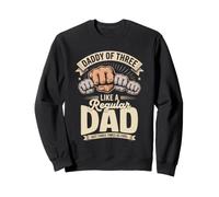 Papa de 3 Enfants Cool Papa de Trois Enfants Fête des Pères Sweatshirt