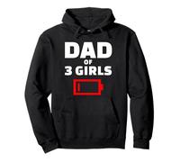 Papa de 3 Filles fatigué, Nouveau père de Trois Filles, drôle et Amusant Sweat à Capuche
