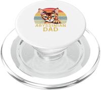 Papa de Chat abyssin Amusant, rétro, Vintage, J'aime Mon Petit Chat PopSockets PopGrip pour MagSafe