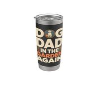 Papa de chien dans le jardin, encore une fois, jardinage amusant Gobelet isotherme en acier inoxydable double paroi