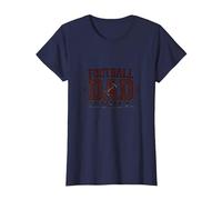 Papa de Football : Fier Parent de Jeunes athlètes T-Shirt, Femme, Bleu Marine, XS