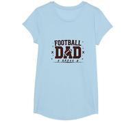 Papa de Football : Fier Parent de Jeunes athlètes T-Shirt, Fille, Bleu Céleste, L