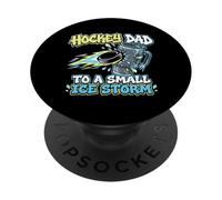 Papa de Hockey d'un Parent d'une Petite patinoire en Cas de tempête de verglas PopSockets PopGrip Adhésif