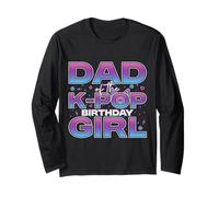 Papa de la K-Pop Birthday Girl Coréen Joyeux Anniversaire Manche Longue