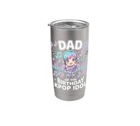 Papa de l'anniversaire Kpop Idol Chibi Girls K Pop Fête à thème Gobelet isotherme en acier inoxydable double paroi