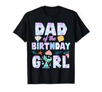 Papa de l'anniversaire sirène Fille Famille Assortie fête Papa T-Shirt