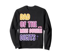 Papa de Mme Double Chiffres Peace 10 Ans 10e Anniversaire Sweatshirt