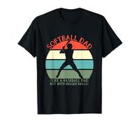 Papa de Softball comme Un Baseball mais avec des pères Plus Gros Ballons T-Shirt