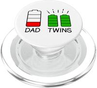 Papa des Jumeaux : Une Batterie Faible Fatigue PopSockets PopGrip pour MagSafe