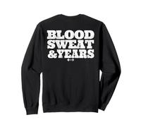 Papa d'haltérophilie Classique Vieilli avec Sang, Sueur et années Sweatshirt