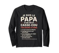 Papa d'un Petit Casse-Cou Toujours à Fond Cadeau Humour Manche Longue