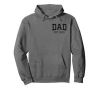 Papa Est 2025 personnalisé Papa personnalisé mari, père, grand-père Sweat à Capuche