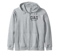 Papa Est 2025 personnalisé Papa personnalisé mari, père, grand-père Sweat à Capuche