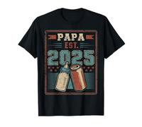 Papa Est. 2025 Premier papa, fête des pères, paternité T-Shirt