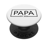 Papa Est. 2026, Annonce de Grossesse Fête des Pères Nouveau Papa PopSockets PopGrip Adhésif