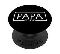 Papa Est. Annonce de Grossesse 2026 Fête des Pères Nouveau Papa PopSockets PopGrip Adhésif