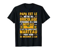 Papa Est Le Maître du Bricolage Humour Bricoleur Marteau Fun T-Shirt