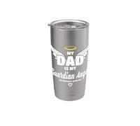 Papa est mon ange, il veille sur moi en mémoire Gobelet isotherme en acier inoxydable double paroi