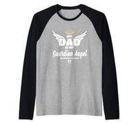 Papa est Mon Ange, il Veille sur Moi en mémoire Manche Raglan