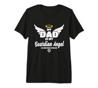 Papa est Mon Ange, il Veille sur Moi en mémoire T-Shirt Haut de Gamme