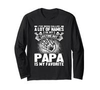 Papa est Mon Grand-père de Famille drôle préféré Manche Longue