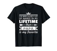 Papa est Mon prénom préféré Papa Italien Fête des Pères T-Shirt