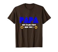 Papa Est Plus Fort Que Toi Humour Retrogaming Gamer Rétro T-Shirt, Homme, Marron, S