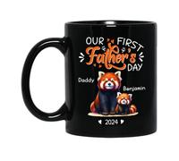 Papa Et Bébé Panda Roux Tasse À Café Drôle Tasse À Thé Unique Mug Cadeau Mignon Pour Anniversaire Collègue Noël 330ml
