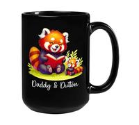 Papa Et Bébé Panda Roux Tasse À Thé Durable Mug Unique Tasse À Café Idée Cadeau Pour Anniversaire Noël Collègue 330Ml