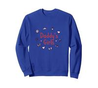 Papa Fille Mignon Princesse Papillon Cœurs Cadeau Sweatshirt, Unisexe pour Adultes, Bleu Royal, XXL