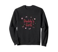 Papa Fille Mignon Princesse Papillon Cœurs Cadeau Sweatshirt, Unisexe pour Adultes, Noir, S
